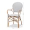 Baxton Studio Naila Classic French Black and White Weaving and Natural Brown Rattan Dining Chair, PK2 210-2PC-12697 - alternate 4
